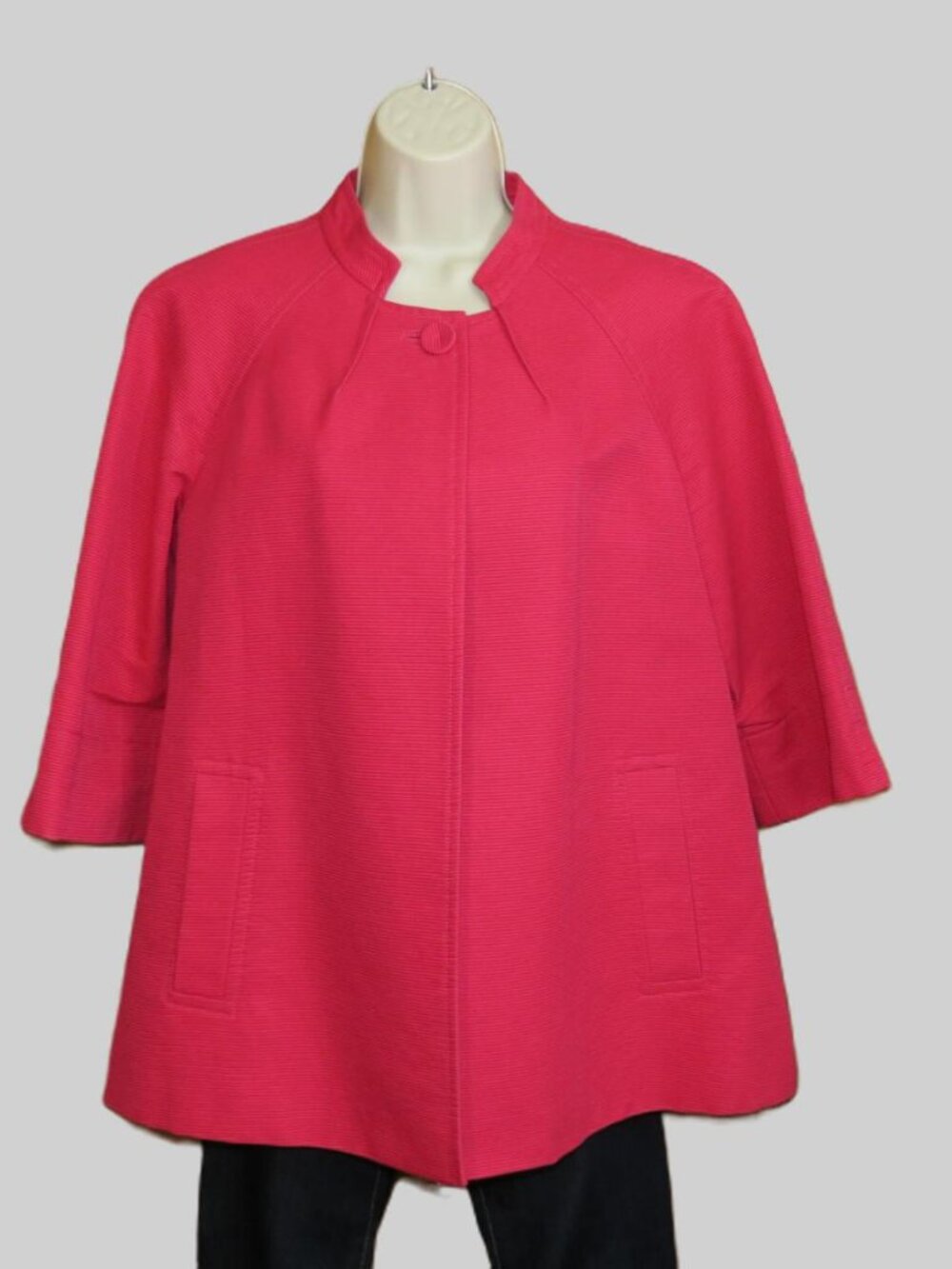 Talbots Pink Jacket/Blazer ¾ Sleeve Lined One Button Closure Size 14